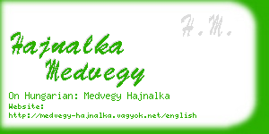 hajnalka medvegy business card